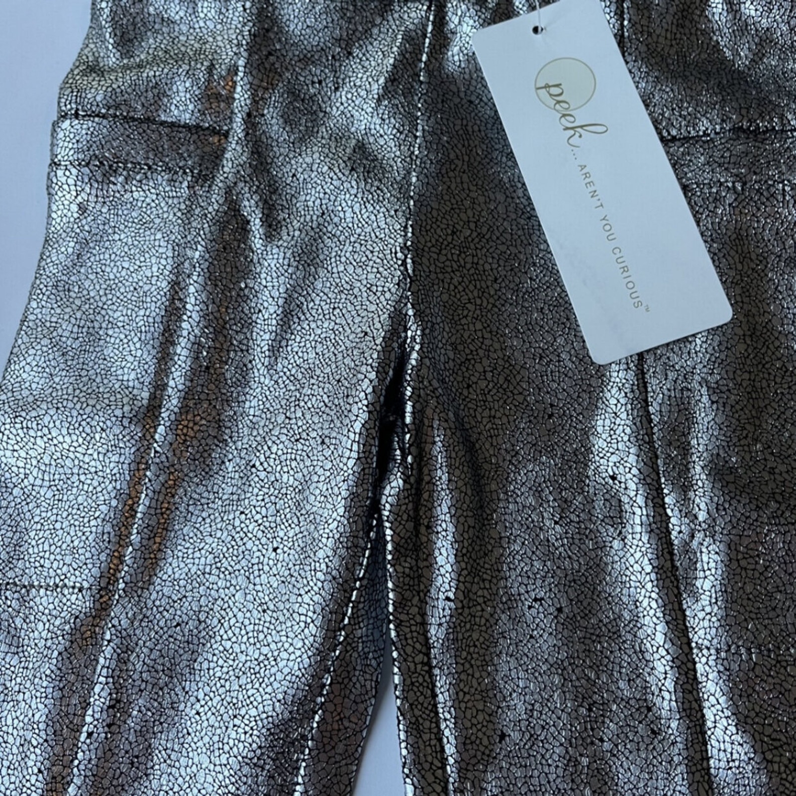 Nwt Peek Kaitlyn Foil Metallic Leggings Size 2t — image 3 of 6